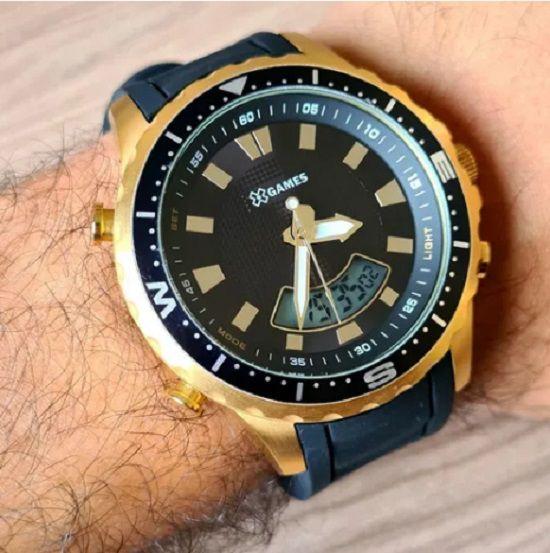 Relogio XGames masculino digital analogico pulseira borracha